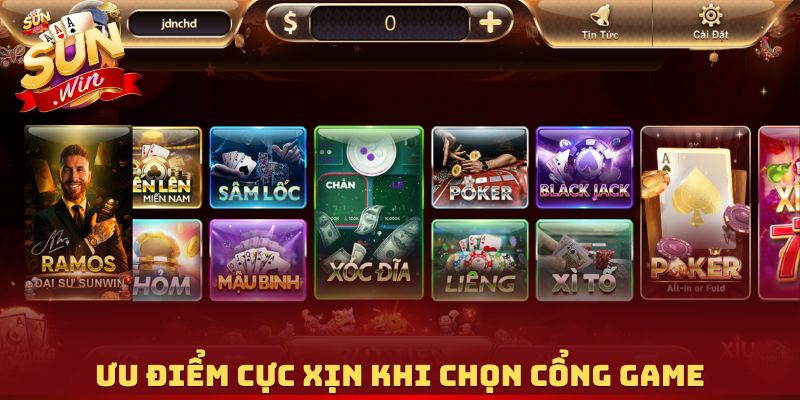 Ưu điểm cực xịn khi chọn cổng game